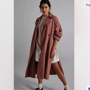 SOLD✨FREE PEOPLE Kelly Cherry Chai Trench Coat (M/L) NWT